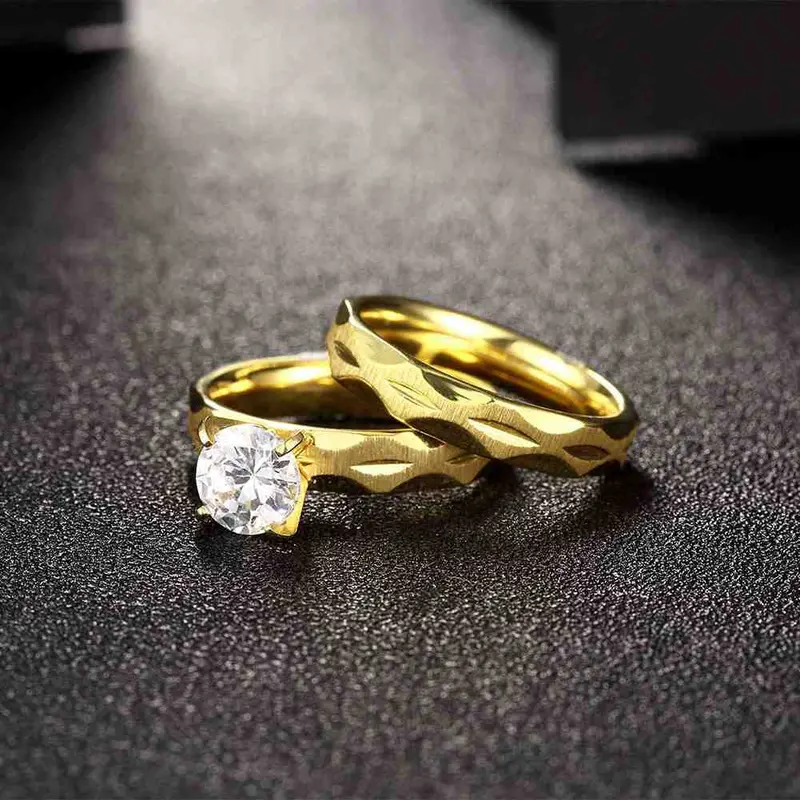 Exo Titanium Steel Wedding Ring Multilateral View Crystal Bague S In Euros164 9