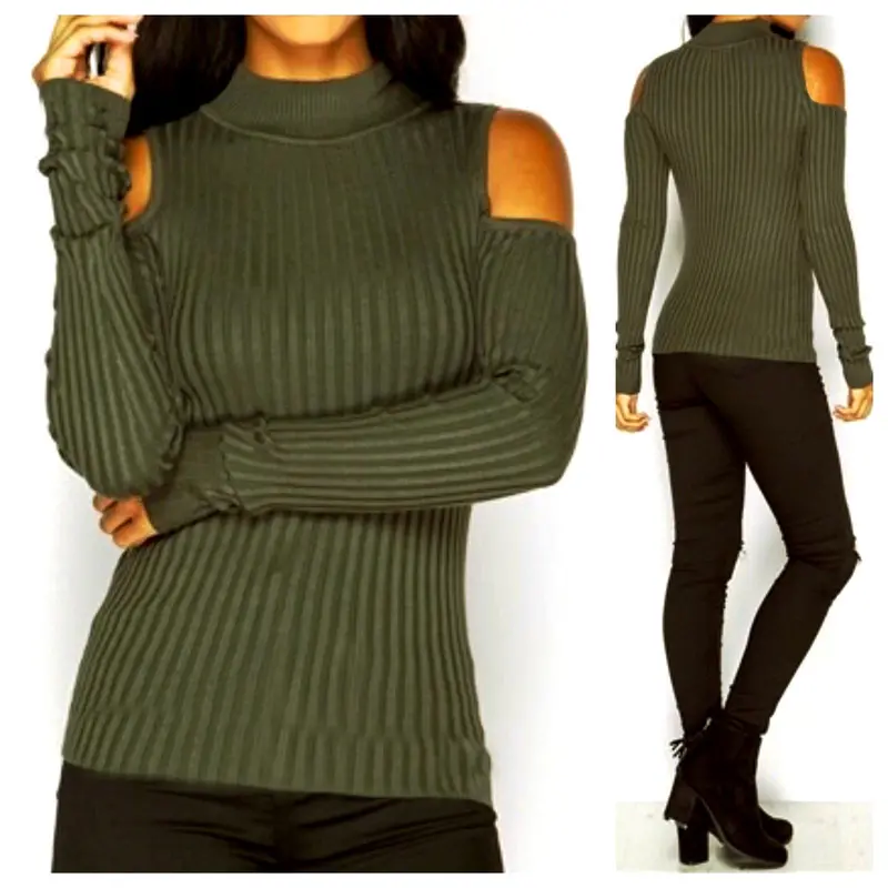 Explosion Turtleneck Off Shoulder Knitted Sweater Women Knitted Sweaters Pullovers 5 Colors Gv433 5