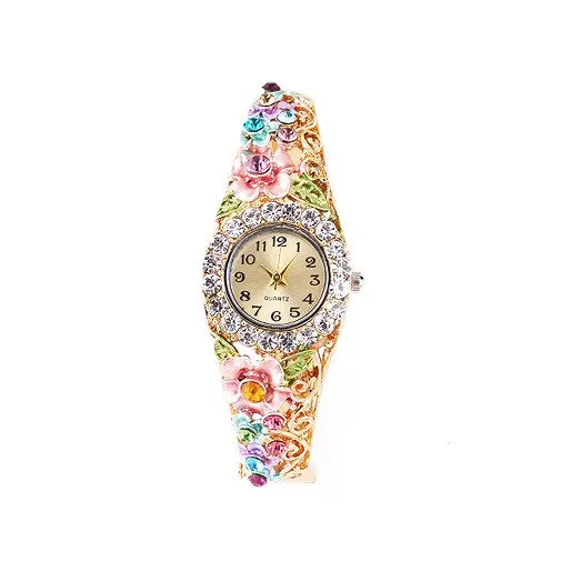 Exquisite Flower Shapebracelet Style Lady Quartz Wrist Watches 6 Color Optional For Holiday Gifts 6