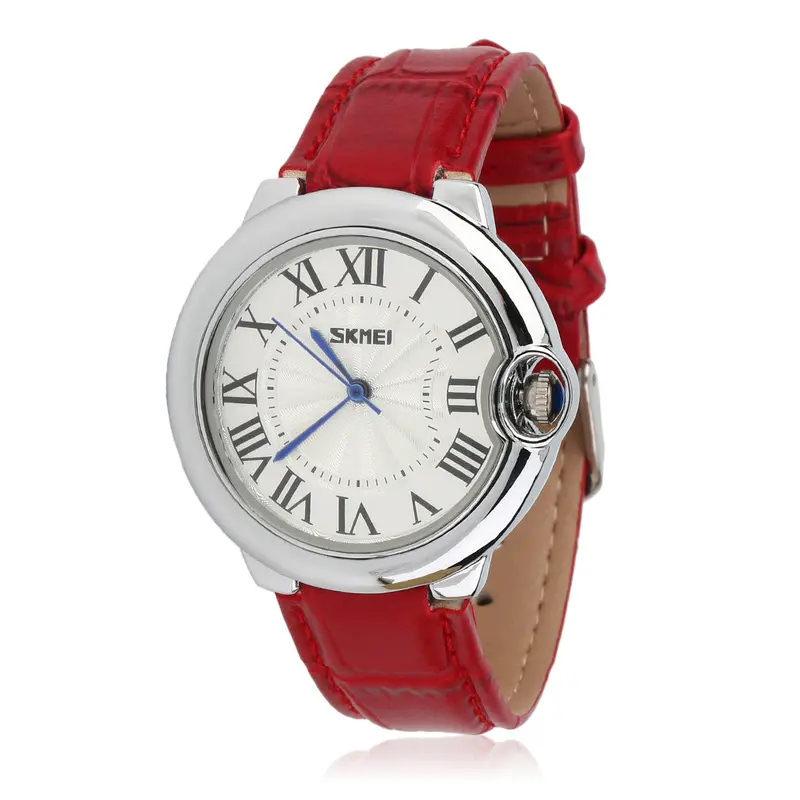 Exquisite Quality Waterproof Leather Quartz Dress Watchretro Roundwristwatches 1