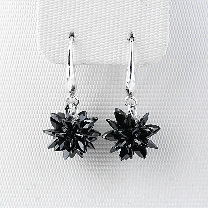 Exquisiteshine Zircon Plated Austria Crystal Flower Earrings Wedding Lovers Gift 5 Colors 1
