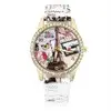 Exquisitevintage Retro Designed Paris Towerfaux Leather Band Analog Quartz Movet Wrist Watch 3