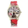 Exquisitevintage Retro Designed Paris Towerfaux Leather Band Analog Quartz Movet Wrist Watch 6