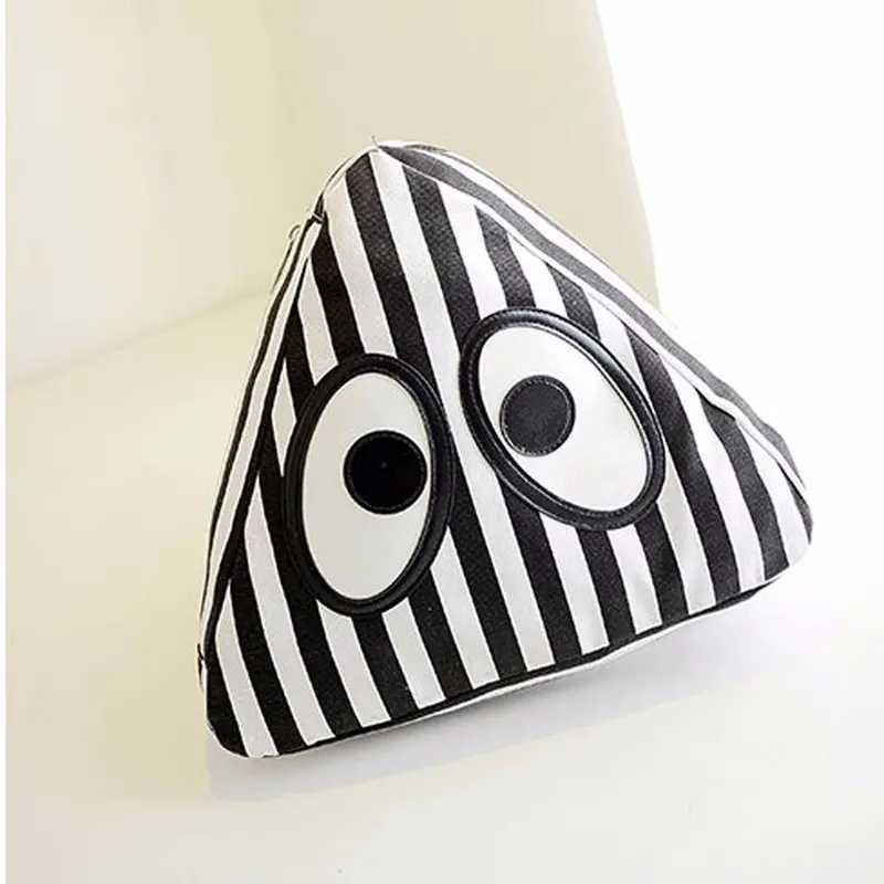 Eye Stripe Triangle Pettern Backpacks Women Canvas Small School Bag Travel Backpack Shoulder Rucksack Mochila Mujeres 2