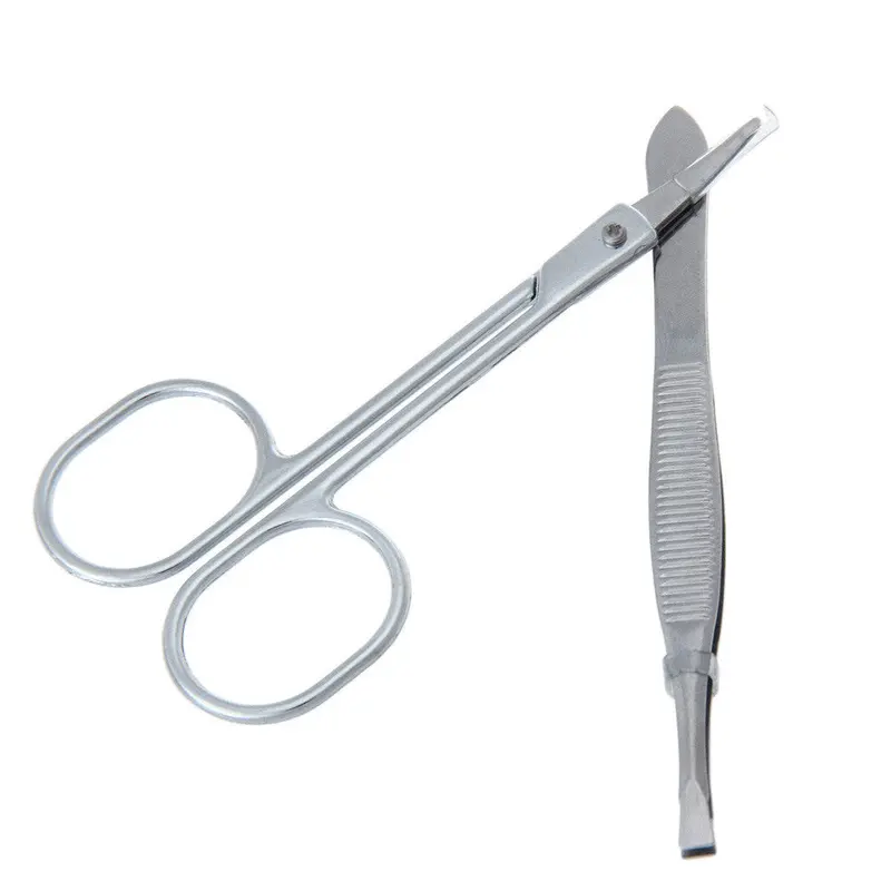 Eyebrow Scissors Tweezers Stainless Steel Tool Suit Makeup 1