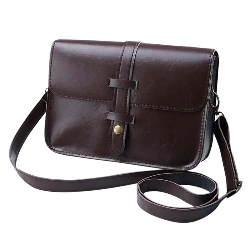 Fahsion Women Vintage Bag Leather Crossbody Shoulder Messenger Bag Ladies Womens' Pouch Clutch Messenger Hbag Bolsa Feminina 4