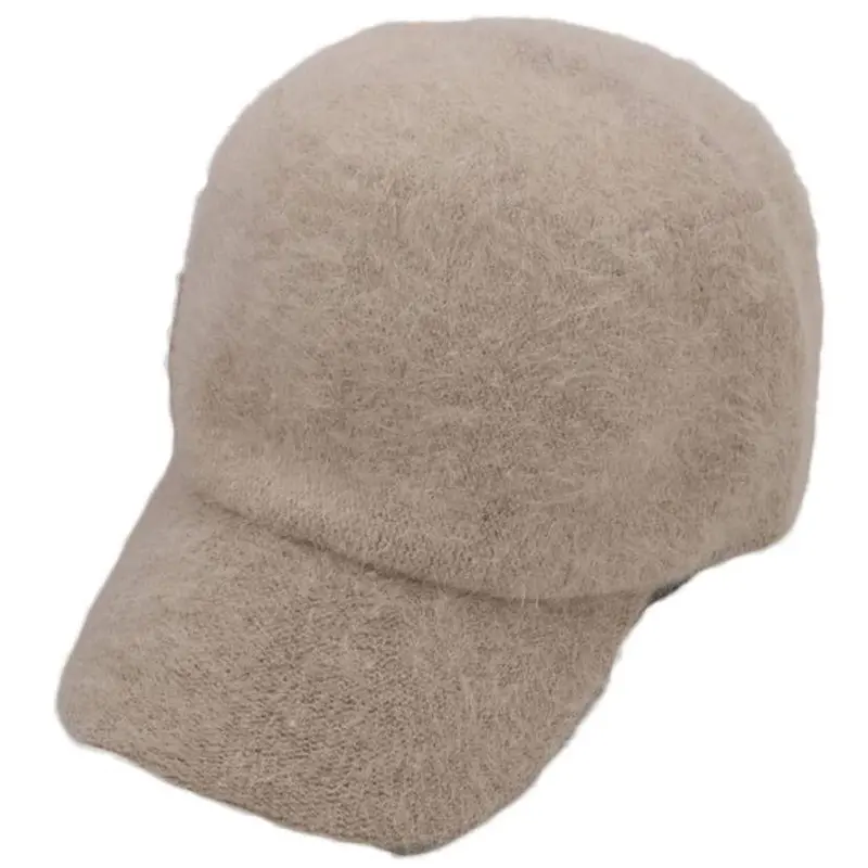 Fall Beanies Knitted Hats Rabbit Fur Cap 7 Colors Snapback Cap Ladiesfashion Skullies Elegant Women Hats 1