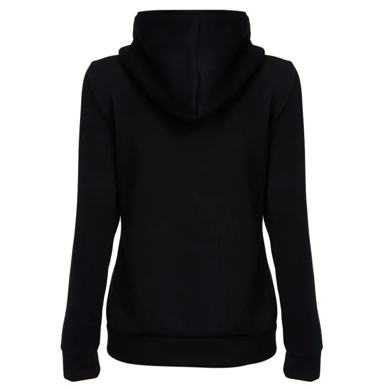 Fall Zipper Up Sweatshirt Hoodies Solid Color Casual Tracksuit For Women Long Sleeve Slim Hoodie Jacket Coat 12