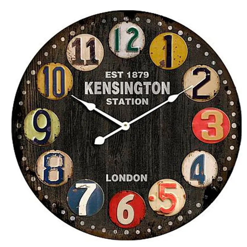 Family Wall Clock Home Decor Clocks Flower Pattern Watches 90117 7