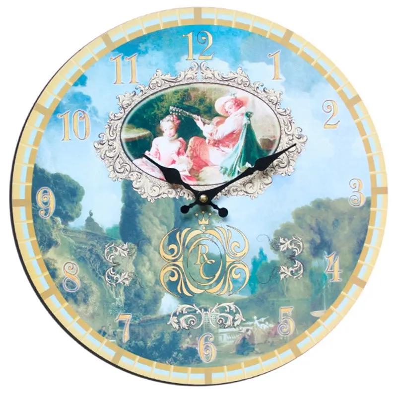 Family Wall Clock Home Decor Clocks Flower Pattern Watches 90117 9