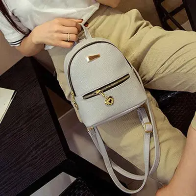 Famous Backpack Design Women Backpacks Solid Vintage Girls School Bags For Girls Black Leather Backpack Zipper 2