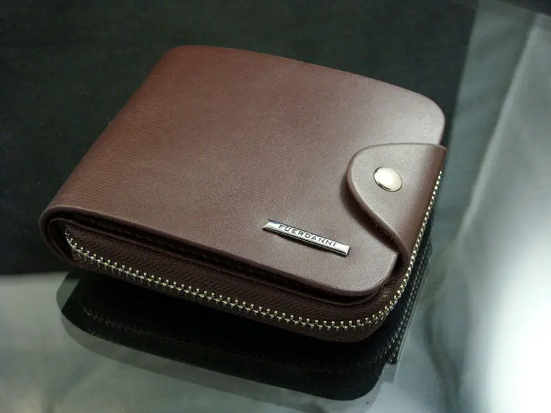 Famous Mens Wallet Pu Leather Id Card Holder Billfold Zipper Purse Wallets Clutch Bolsos 1