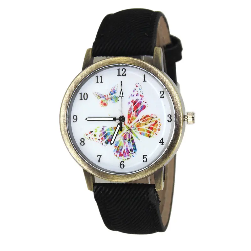 Famous Relogio Women Watches Anlog Quartz Watch Luxury Butterfly Pattern Dress Wristwatches Reloj Hombre Clock 1