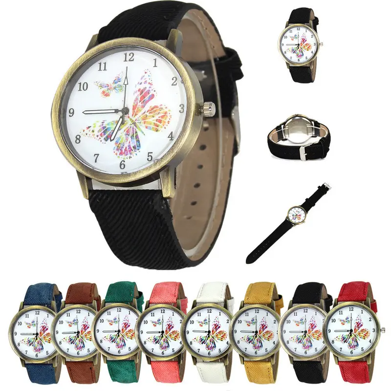 Famous Relogio Women Watches Anlog Quartz Watch Luxury Butterfly Pattern Dress Wristwatches Reloj Hombre Clock 3