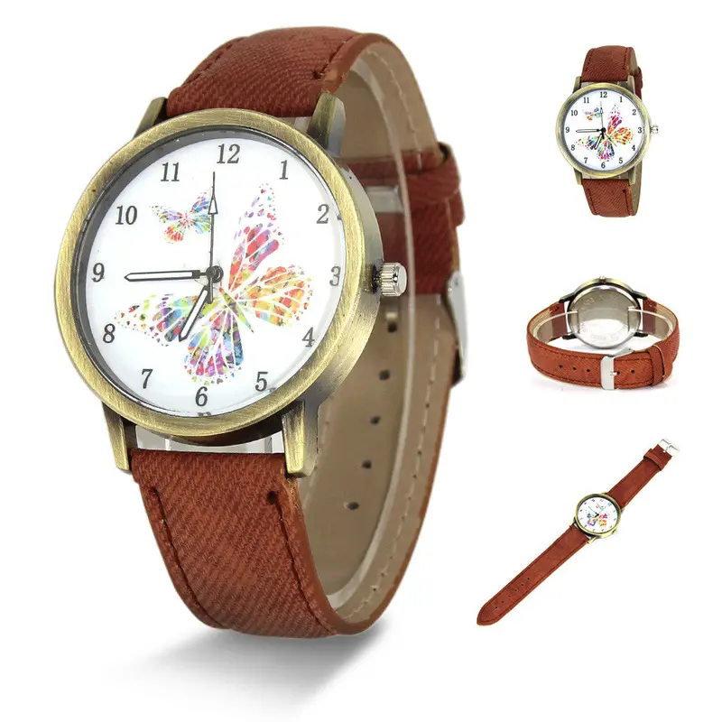 Famous Relogio Women Watches Anlog Quartz Watch Luxury Butterfly Pattern Dress Wristwatches Reloj Hombre Clock 4