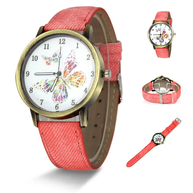 Famous Relogio Women Watches Anlog Quartz Watch Luxury Butterfly Pattern Dress Wristwatches Reloj Hombre Clock 5