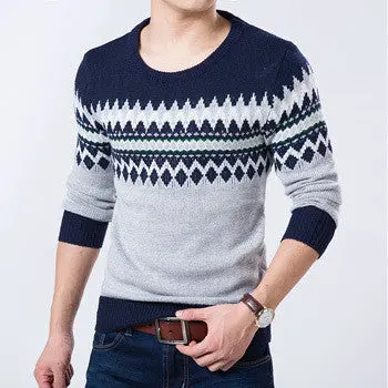 Famous Sweater Casual Slim Fit Wool Knitted O-Neck Sweaterpullovers 1