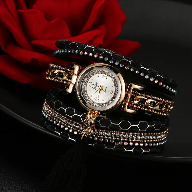 Famous Watches Duoya Women Watch Bracelet Girl Watch Ladies Wrist Watch Vintage Casual Montre Feida 1