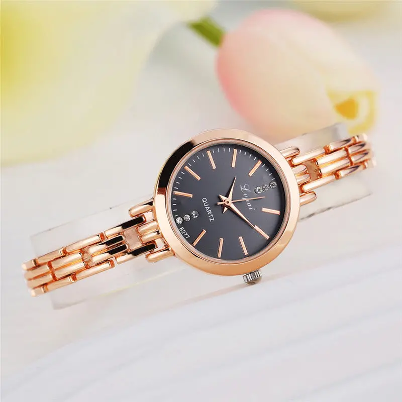 Famous Watches Lvpai Simple Temperament Rose Gold Classic Womens Quartz Watch Stainless Steel Montre Feida 1