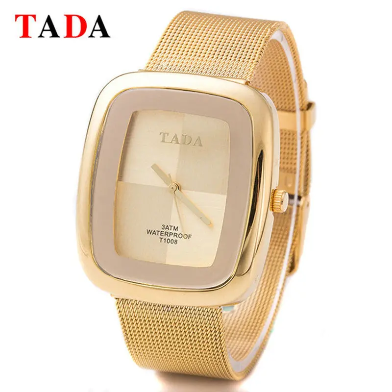 Famous Watches Tada Lady Wristwatch Women Mesh Steel Rose Gold Bracelet Watch Fast Shipping Feida 1