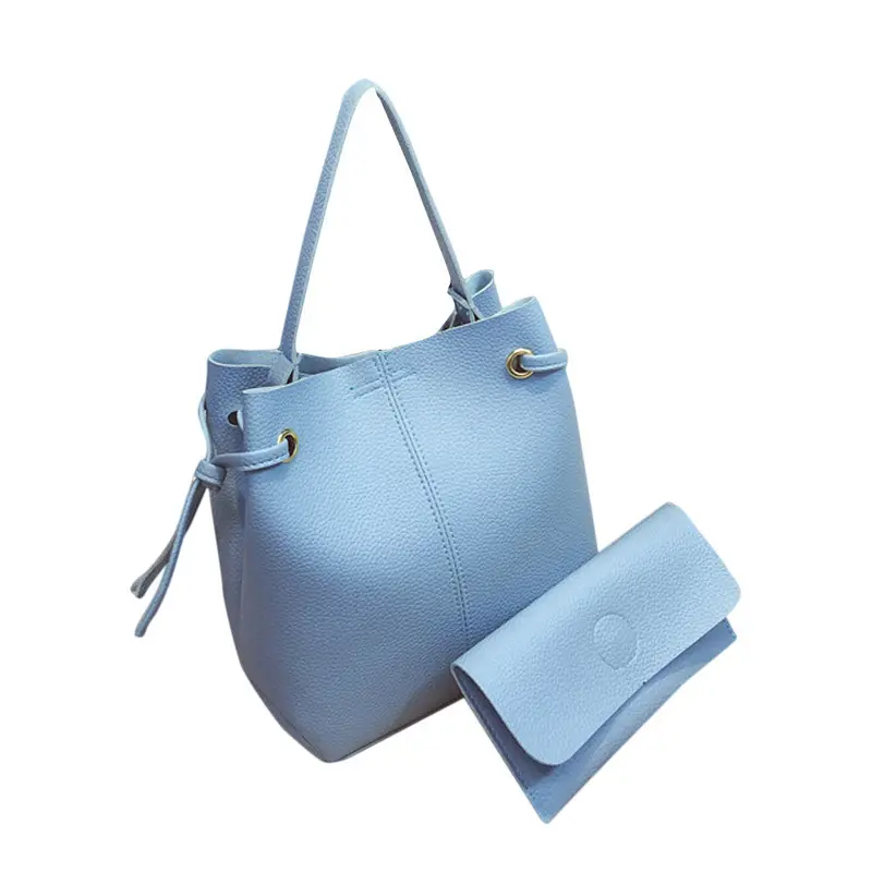 Famous Women Messenger Bags Leather Hbag Tote Purse Cross Body Big Shoulder Bag+Small Clutch Women's Bolsas 2