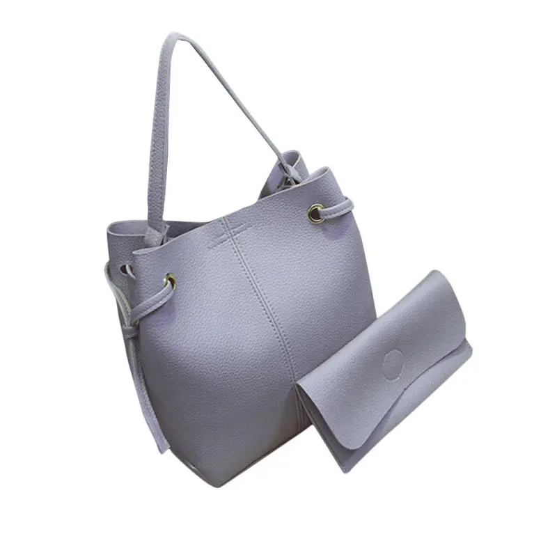 Famous Women Messenger Bags Leather Hbag Tote Purse Cross Body Big Shoulder Bag+Small Clutch Women's Bolsas 4
