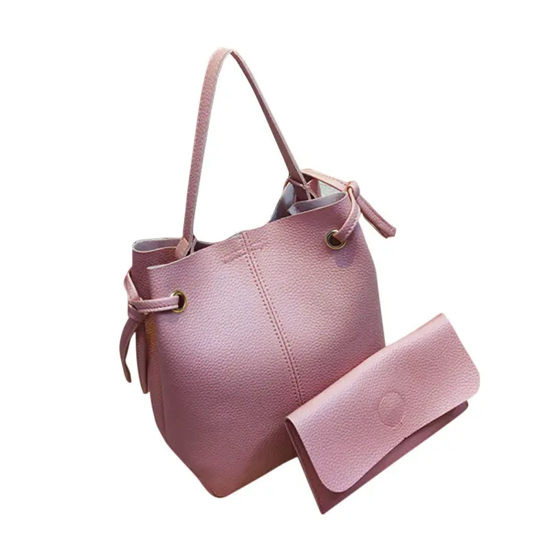 Famous Women Messenger Bags Leather Hbag Tote Purse Cross Body Big Shoulder Bag+Small Clutch Women's Bolsas 5