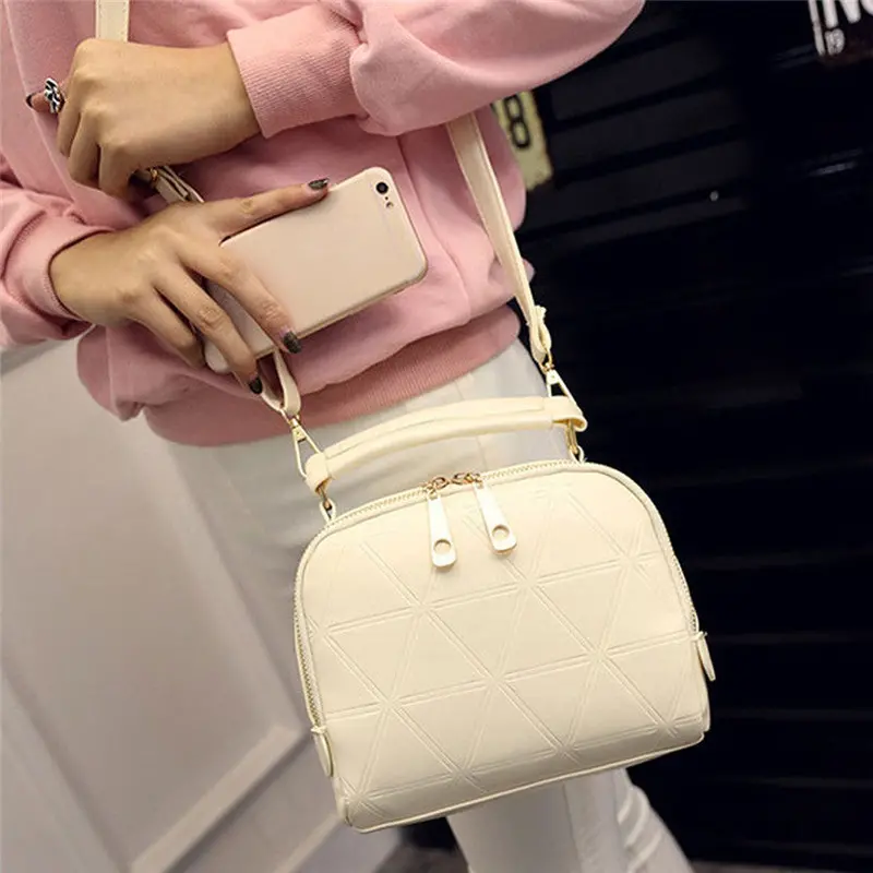 Famous Women's Hbag Shoulder Bag Lady Tote Purse Pu Leather Zipper Lady Messenger Bags 6