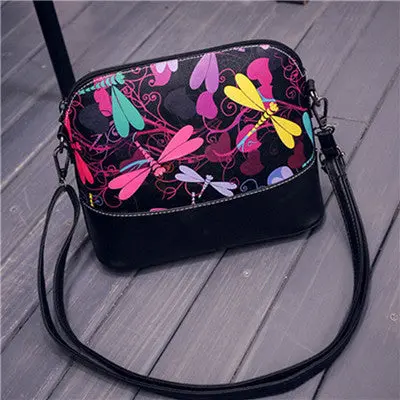Famousprinting Shoulder Bags Women Messenger Bags Satchel Floral Leather Shoulder Crossbody Bag Hbags Travel Bag 3