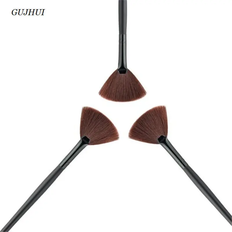 Fan Makeup Brushes Gujhui Professional Eyeshadow Eyebrow Make Up Brushes Foundation Blush Brush Pinceaux Cosmetics Tools 2