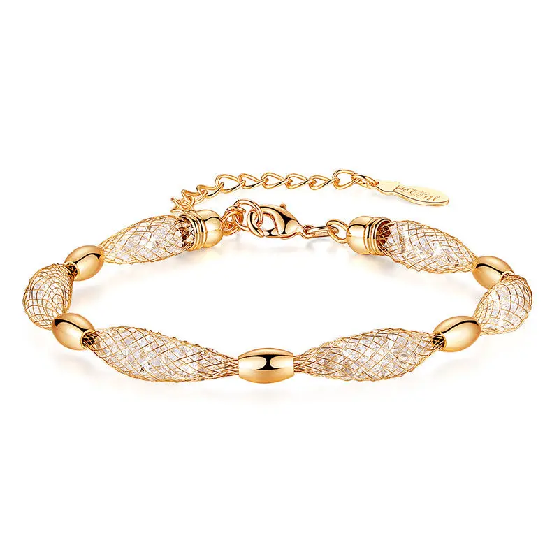 Fashion 18K Rose Gold Plated Charm Bracelet Bangles For Luxury Jsb017 1