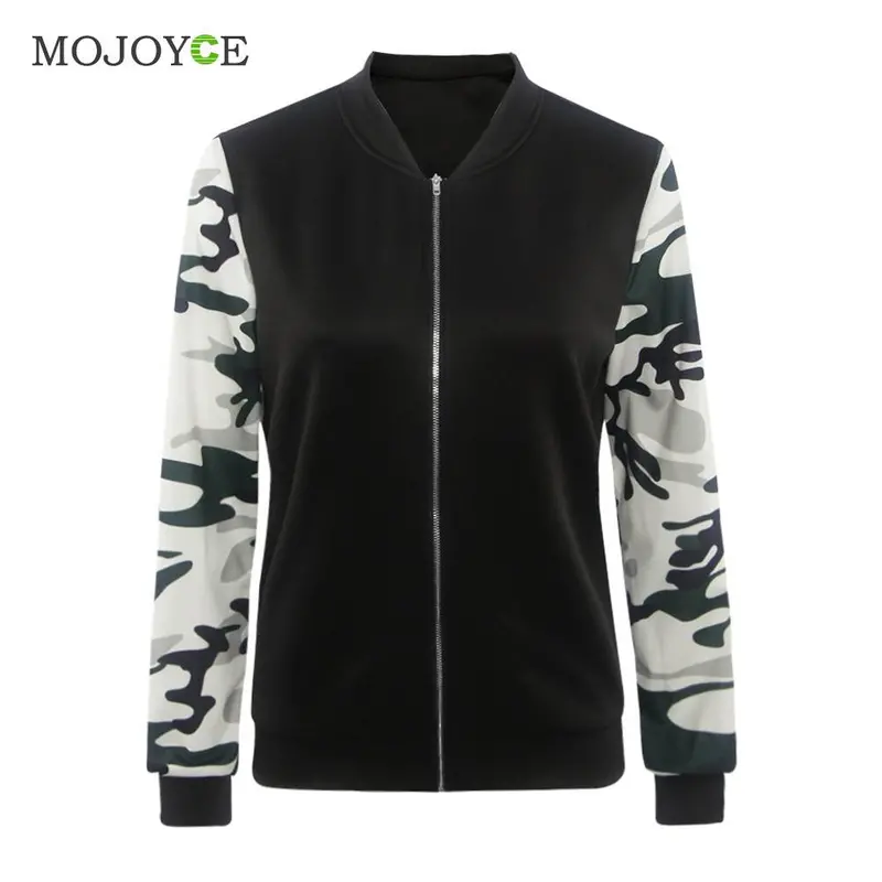 Fashion Baseball Jacket Bomber Jacket Women Coat College Casual Camouflage Army Jacket Biker Coat Women Basic Coats 1