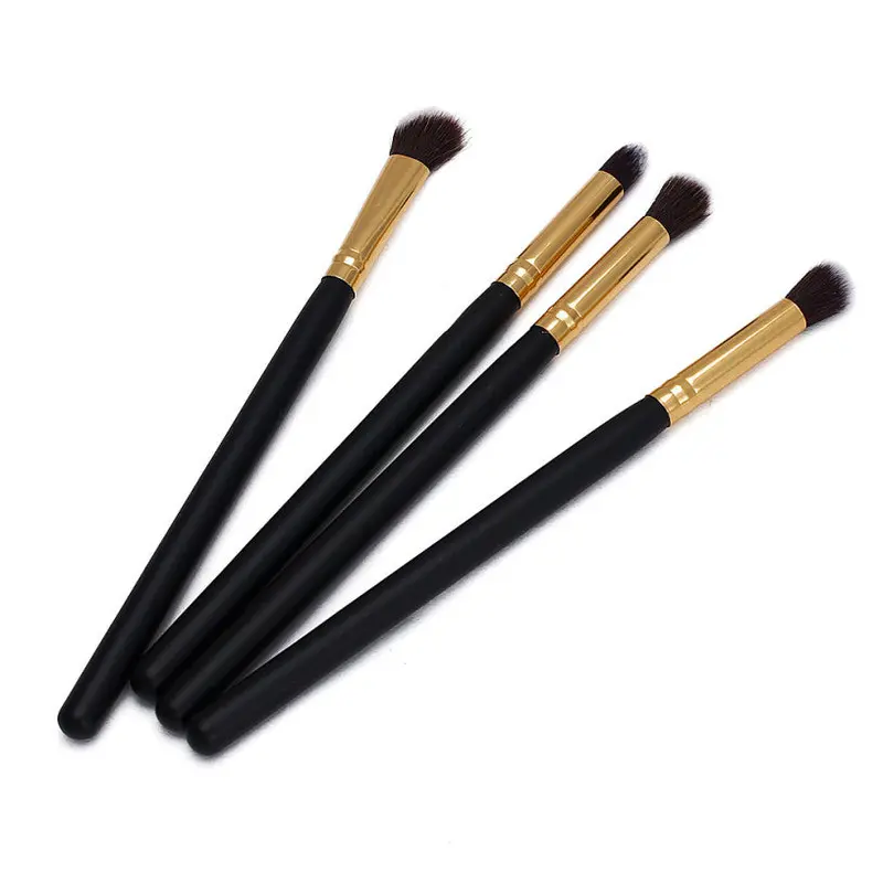 Fashion Black Colour 4Pc Makeup Cosmetic Brushes Tool Eyeshadow Powder Foundation Blending Brush Set 1