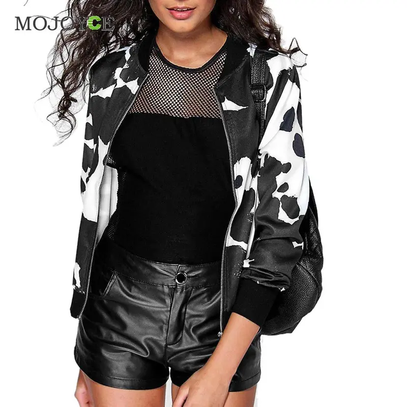 Fashion Bomber Jacket Women Long Sleeve Floral Casual Jacket Women Coat Outwear Women Basic Coats Jaqueta Feminina 1
