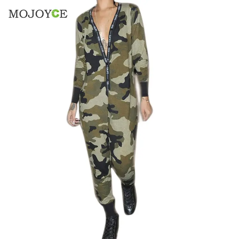 Fashion Camouflage Rompers Women Jumpsuit Long Sleeve Jumpsuit Hoodies Pants Rompers Suit Bodysuit Women Combinaison Femme 1