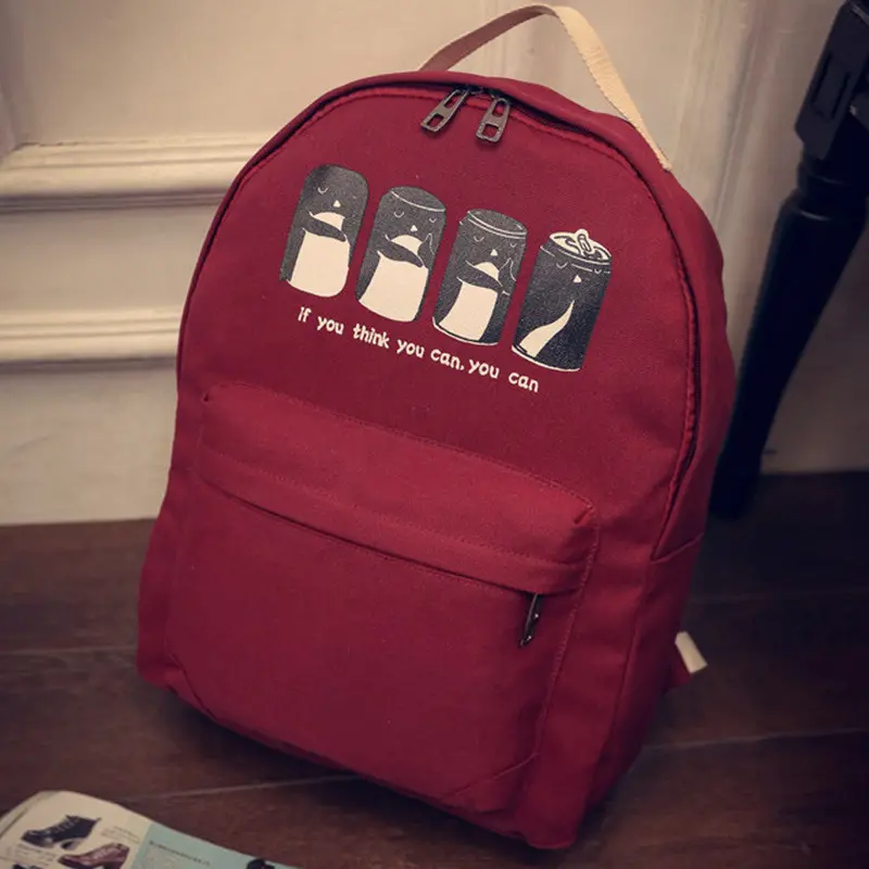 Fashion Canvas Backpack Women Ladies Satchel Shoulder School Bagpack Women Rucksacks For Girls Bagpack Bolsa Mochila Feminina 3