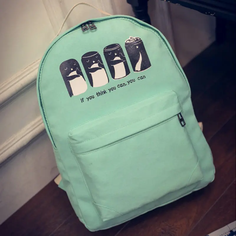 Fashion Canvas Backpack Women Ladies Satchel Shoulder School Bagpack Women Rucksacks For Girls Bagpack Bolsa Mochila Feminina 5