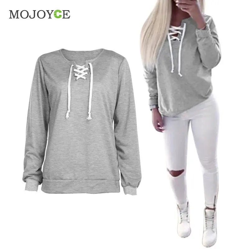 Fashion Cross Lace Up Sweatshirt Women Pink Hoodies Women Cross Strap Hoody Sweatershirt Jumper Pullover 7