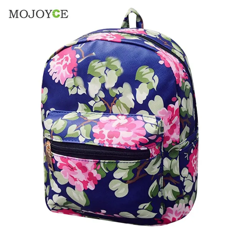 Fashion Floral Print Leather Backpack Shoulder School Bags For Teenagers Backpacks For Teenage Girls Satchel Backpack Women 2