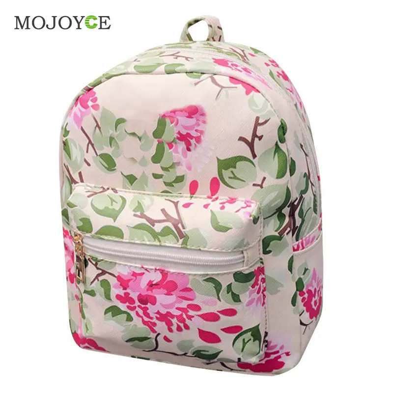 Fashion Floral Print Leather Backpack Shoulder School Bags For Teenagers Backpacks For Teenage Girls Satchel Backpack Women 3
