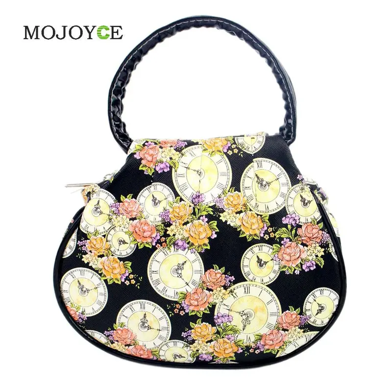 Fashion Floral Print Women Bag Pu Leather Handbags National Shoulder Bags Coin Purse Clutch 1