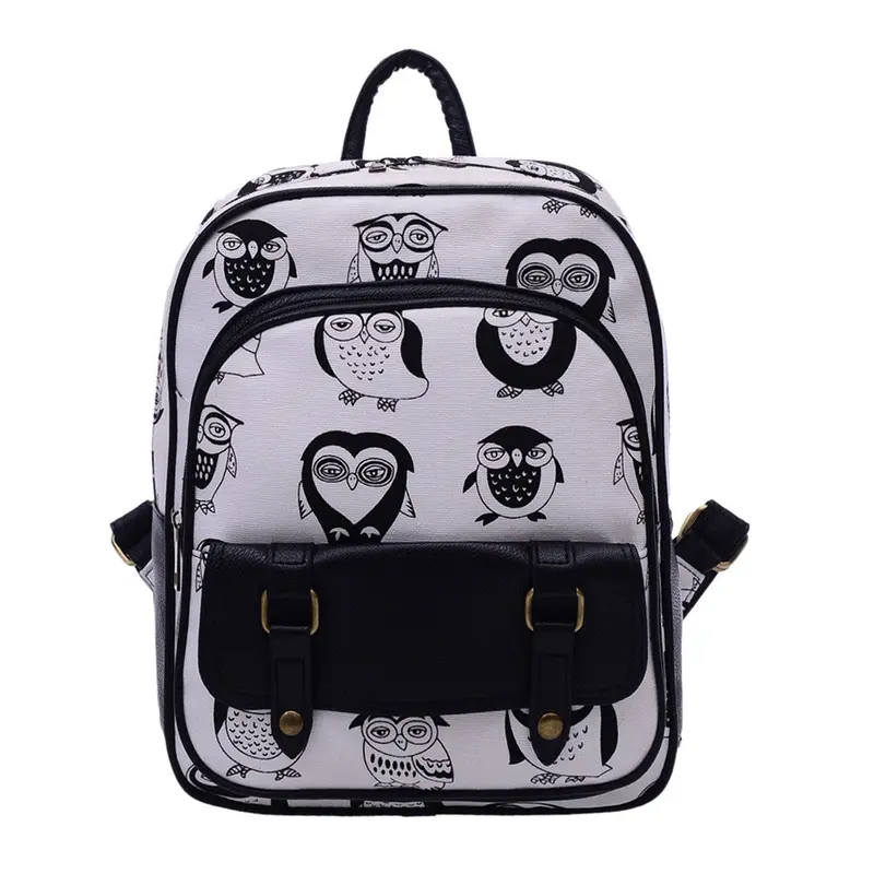 Fashion Girl Canvas Backpack Printing Rucksack Travel Satchel Shoulder School Bookbag 1