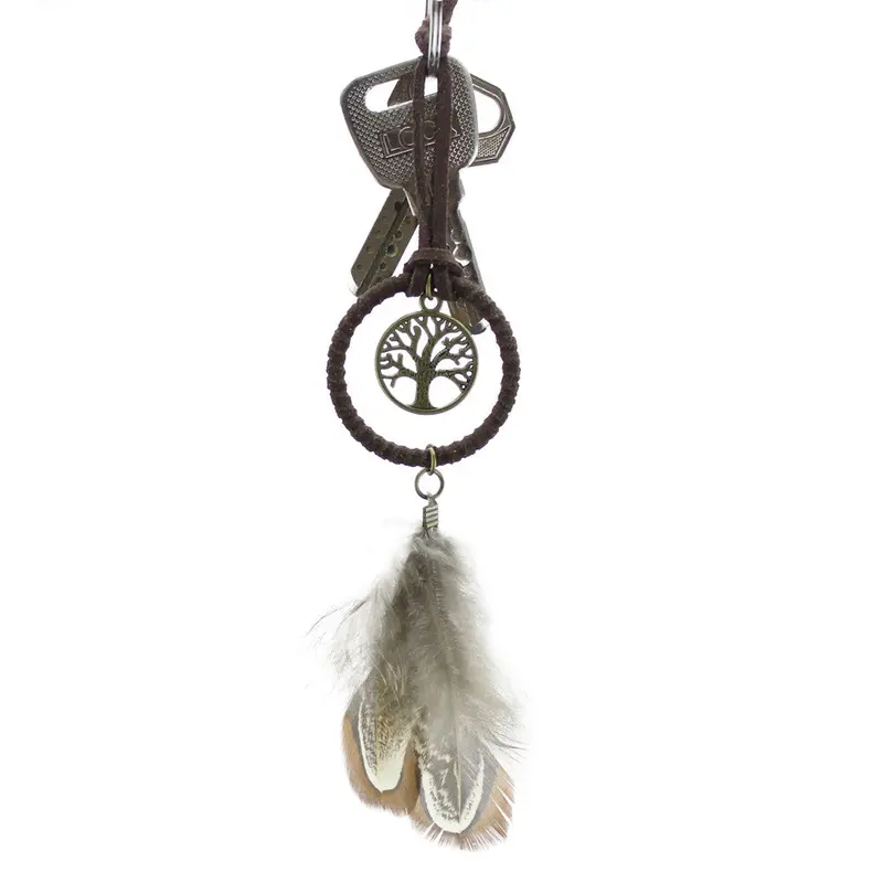 Fashion Handcrafted Dream Catcher Feather Tree Keychain Bag Pendant Accessories Fashion Jewelry 1
