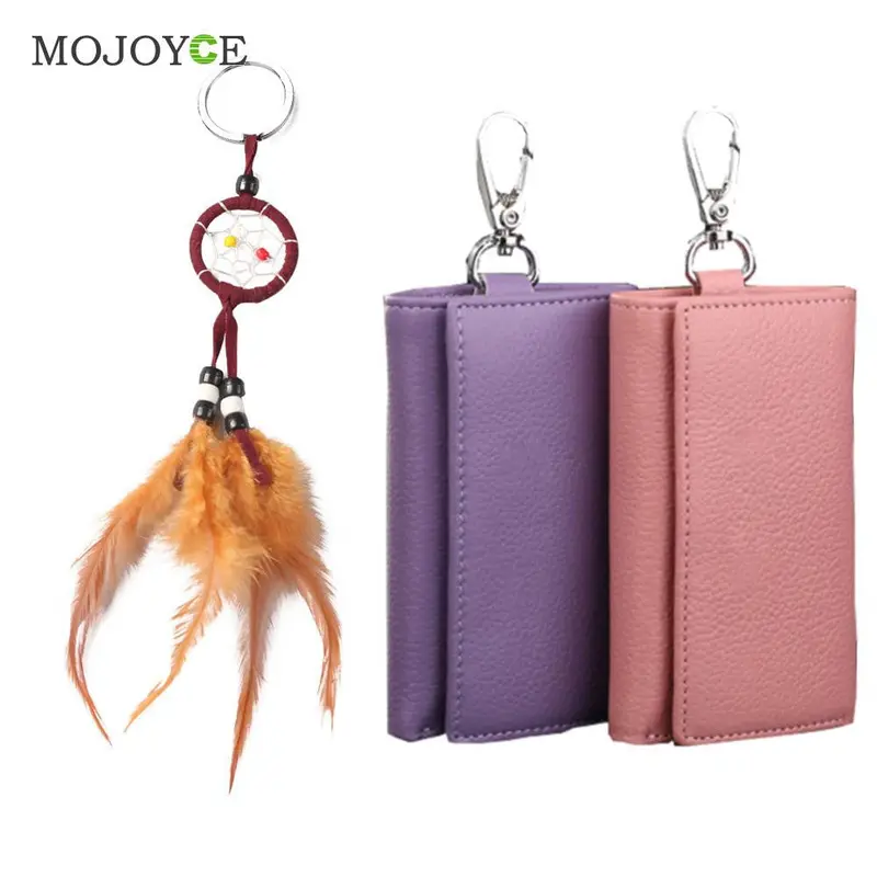 Fashion Handmade Dream Catcher Net Key Chain With Feathers Car Key Buckle Pretty Decoration Car Key Buckle Gift 2