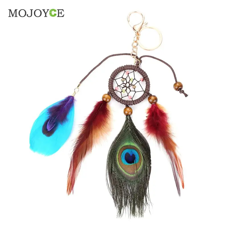 Fashion Handmade Dreamcatcher Feathers Car Bag Keychain Key Rings 1