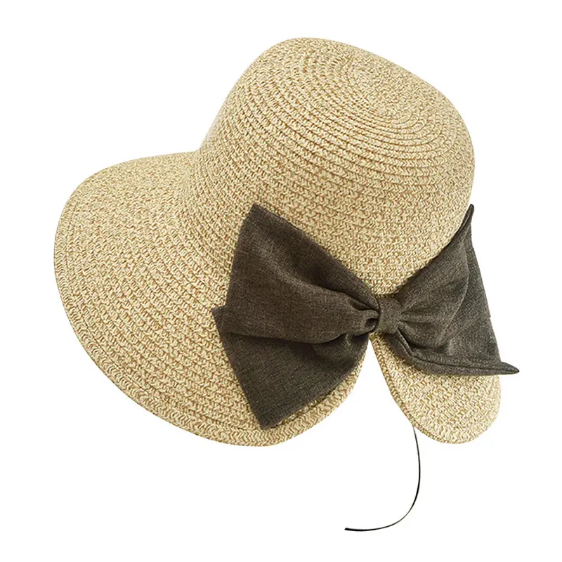 Fashion Hats For Women Bowknot Sun Hat For Women Foldable Straw Hats Wide Brim Beach Hat Chapeu Feminino Sombreros 1