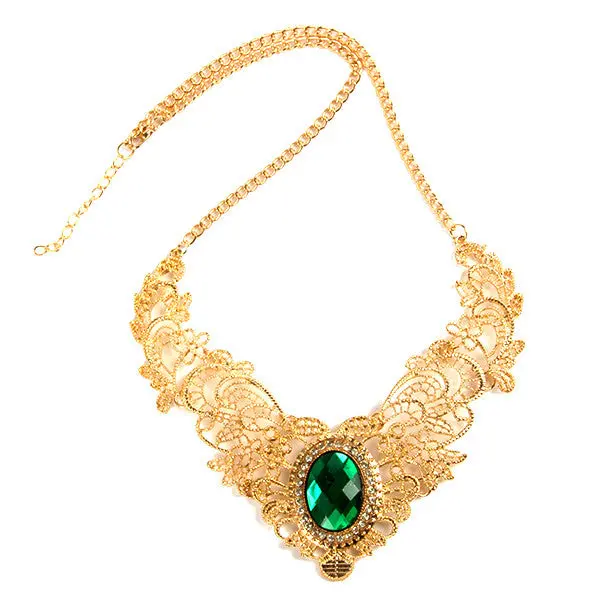 Fashion Hollow Carved Peach Heart Rhinestone Women Lady Long Necklace Bronze Silver Golden Jewelry 4