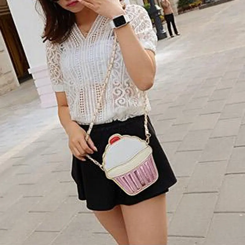 Fashion Ice Cream Women Messenger Bags Leather Shoulder Bags Famous Brand Small Crossbody Shoulder Bag Clutch Purse Bag Feminina 1