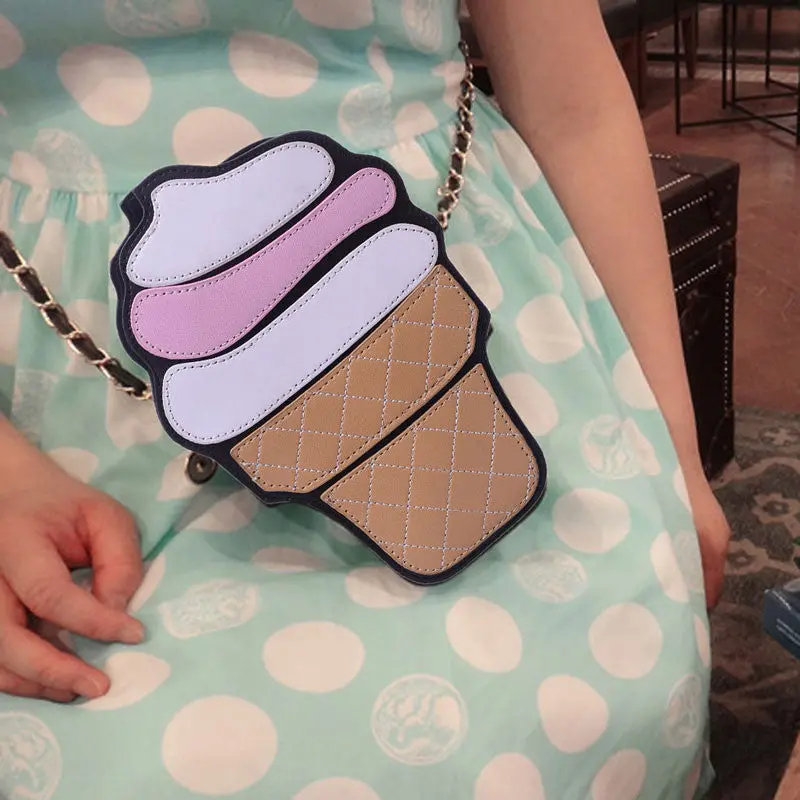 Fashion Ice Cream Women Messenger Bags Leather Shoulder Bags Famous Brand Small Crossbody Shoulder Bag Clutch Purse Bag Feminina 2