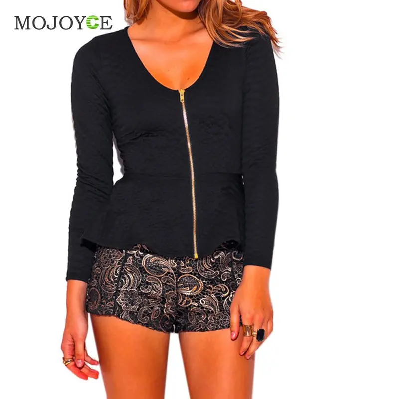 Fashion Jacket Women Long Sleeve Zipper Slim Short Cardigan Coat Women Outwear Women Basic Coats Jaqueta Feminina 1